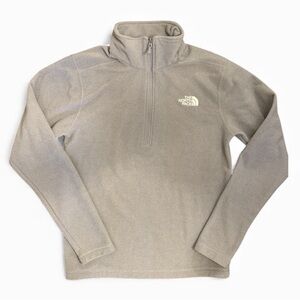 The North Face 1/4 Zip-Up Fleece Pullover Men’s Small Textured Gray